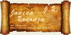 Jovica Radonja vizit kartica